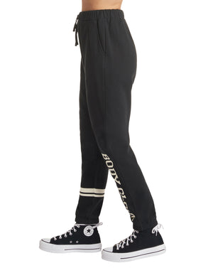 Come On Over Mid-Rise Fleece Jogger Pant - Black