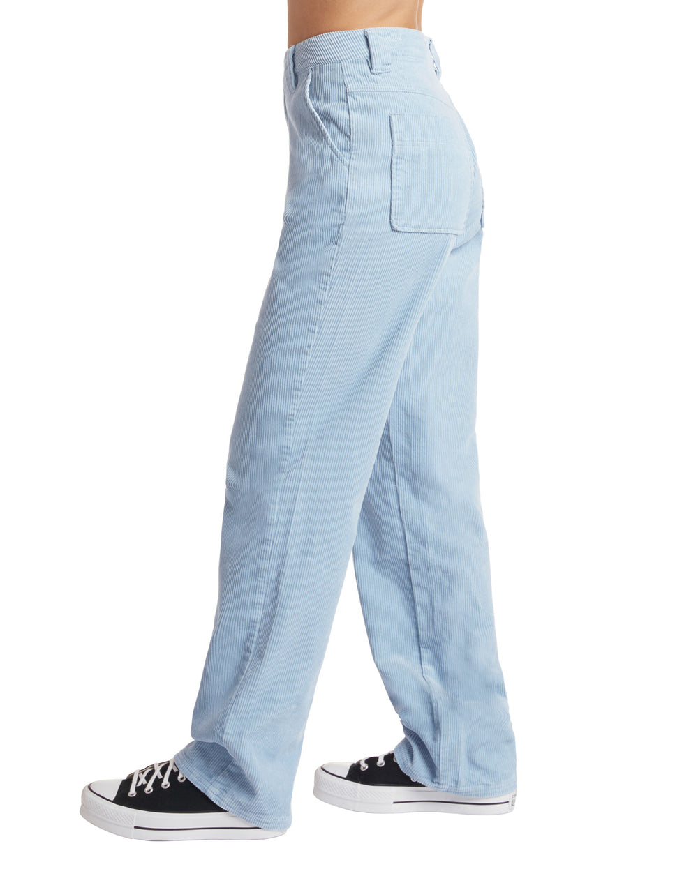 Lost In Time Cord Mid-Rise Relaxed Fit Pant - Cloud