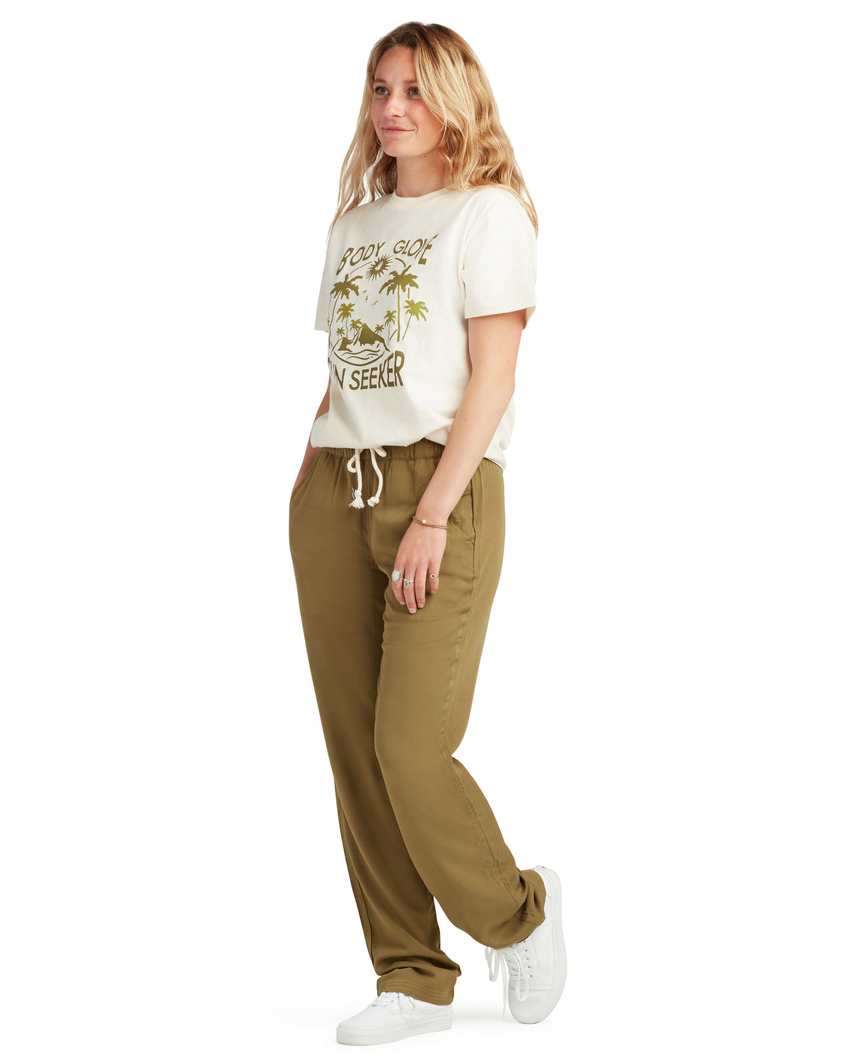 Feeling Good Drawstring Pant - Fern