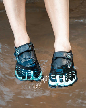 Women's 3T Barefoot Max Water Shoes - Black/Blue Aqua