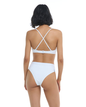 Ibiza Marlee High-Waist Bikini Bottom - White