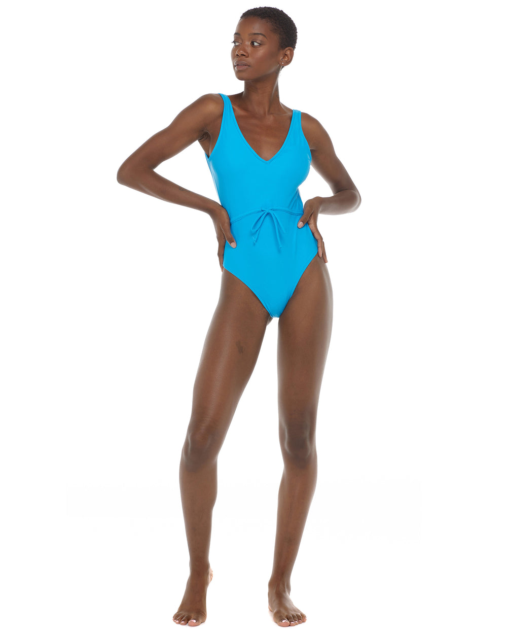 Smoothies Pam Belted One-Piece Swimsuit - Coastal