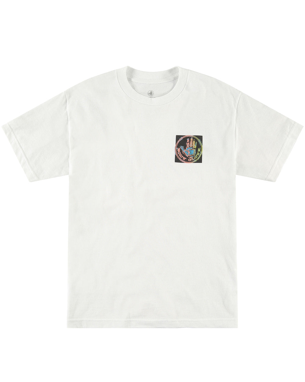 Neon Scribble Logo Short-Sleeved T-shirt - White