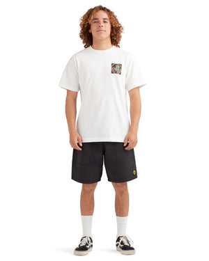 Neon Scribble Logo Short-Sleeved T-shirt - White