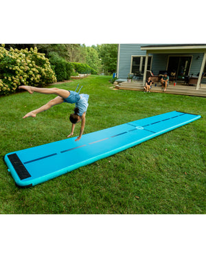Aquabat 20' Inflatable Backyard Bouncer and Floating Dock - Blue/Pink