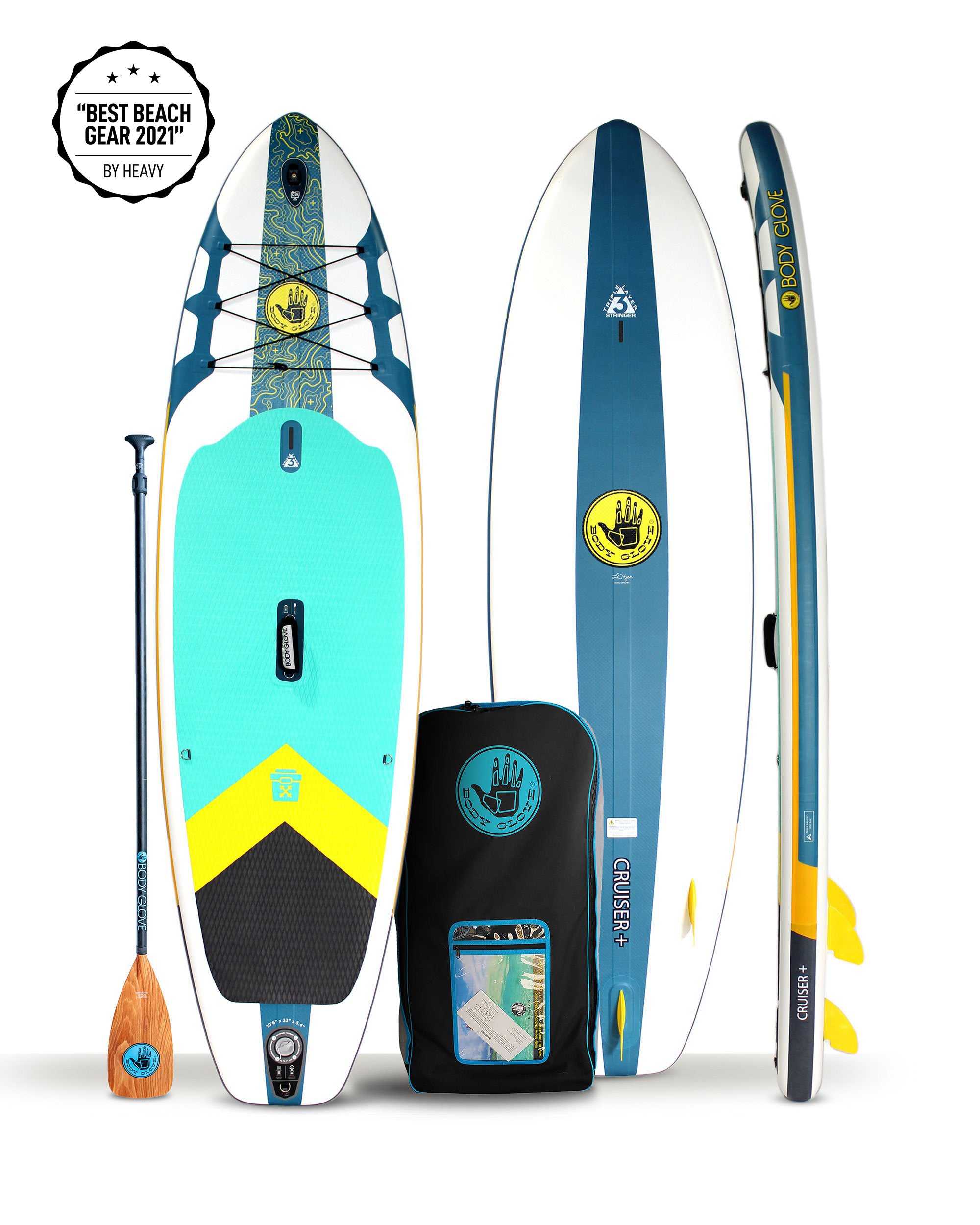 Cruiser+ 10'6" Inflatable Paddle Board - Teal/White