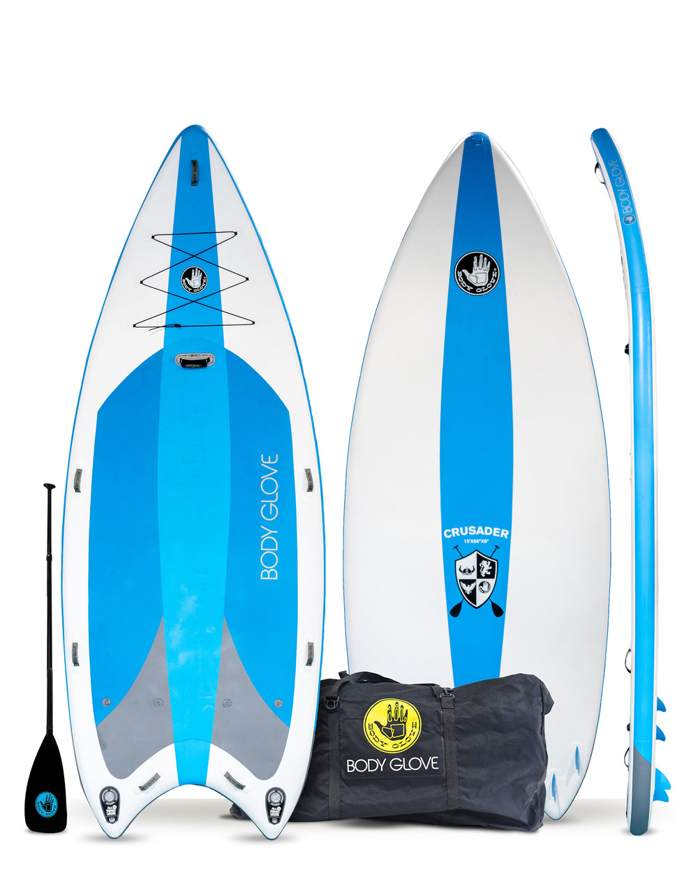 Crusader 15' Multi-Person Inflatable Paddle Board - Cobalt/White