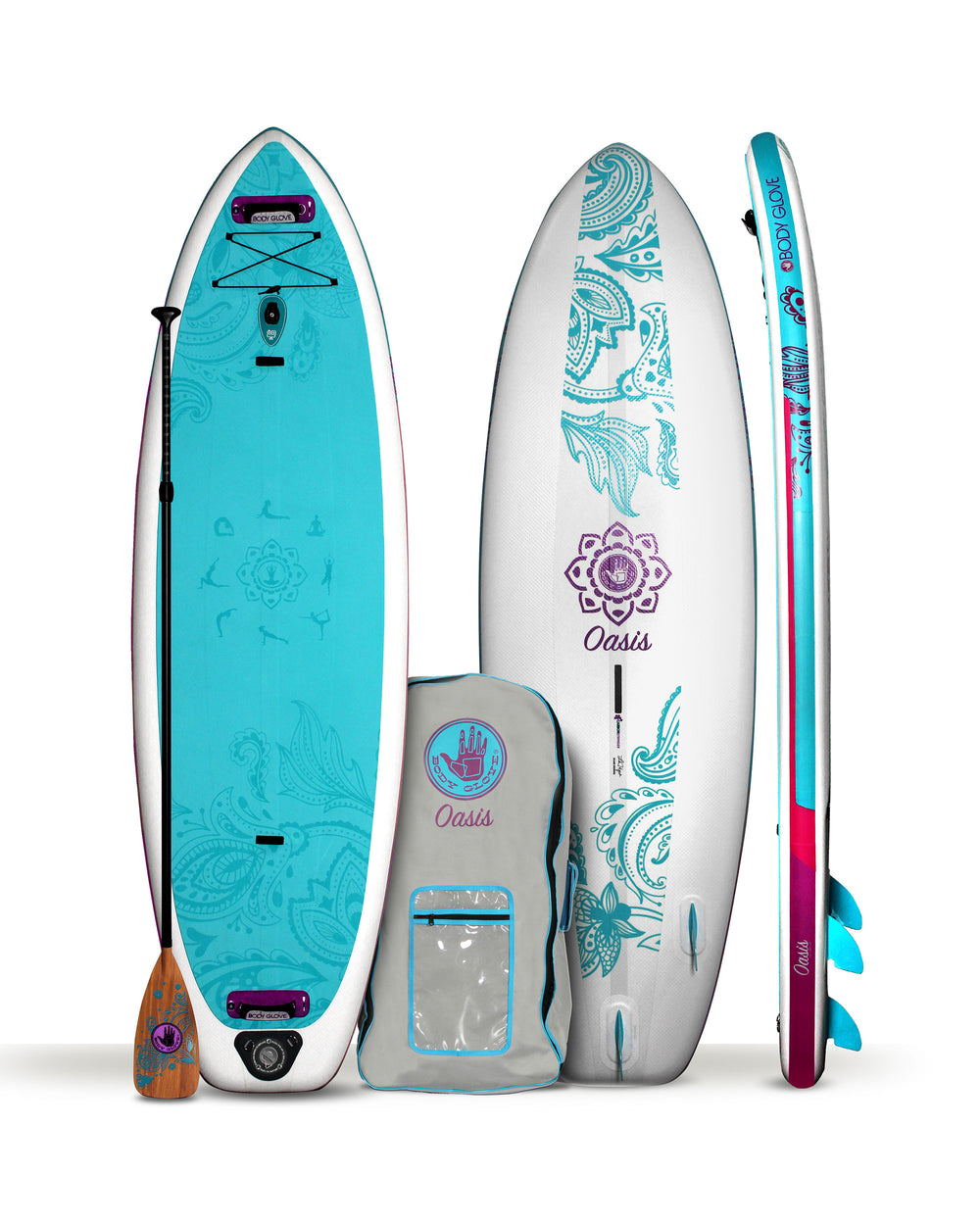 Oasis 10' Teal/Purple Inflatable Paddle Board